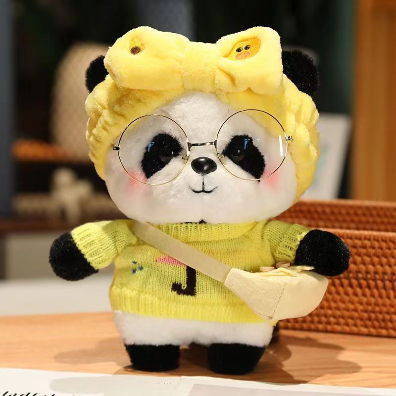 Cartoon Dressing Panda Cute Plush Toy
