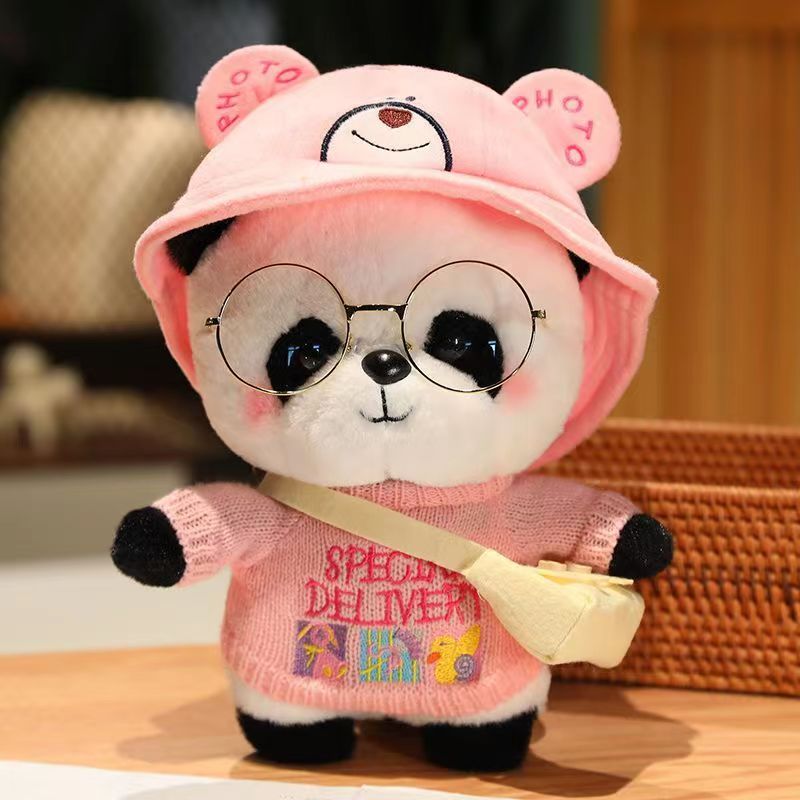Cartoon Dressing Panda Cute Plush Toy