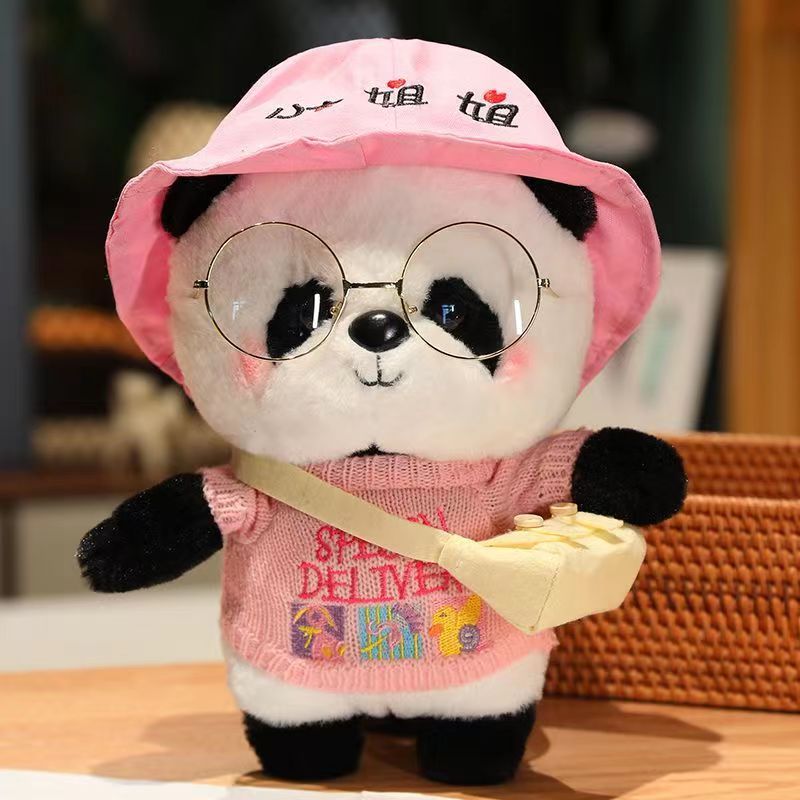 Cartoon Dressing Panda Cute Plush Toy