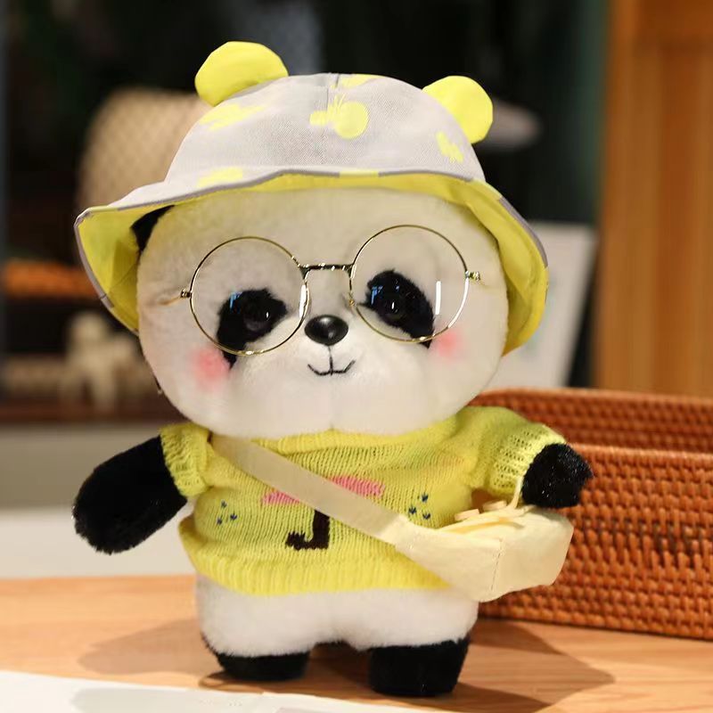 Cartoon Dressing Panda Cute Plush Toy