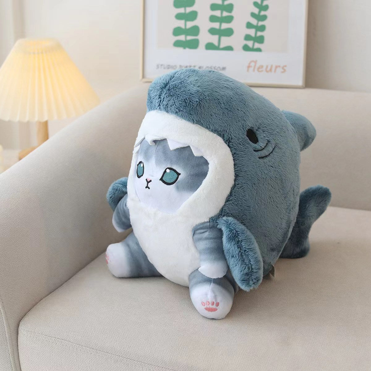 Plush Toys - Mofusand Cute Plush Grey Shark Grey Style
