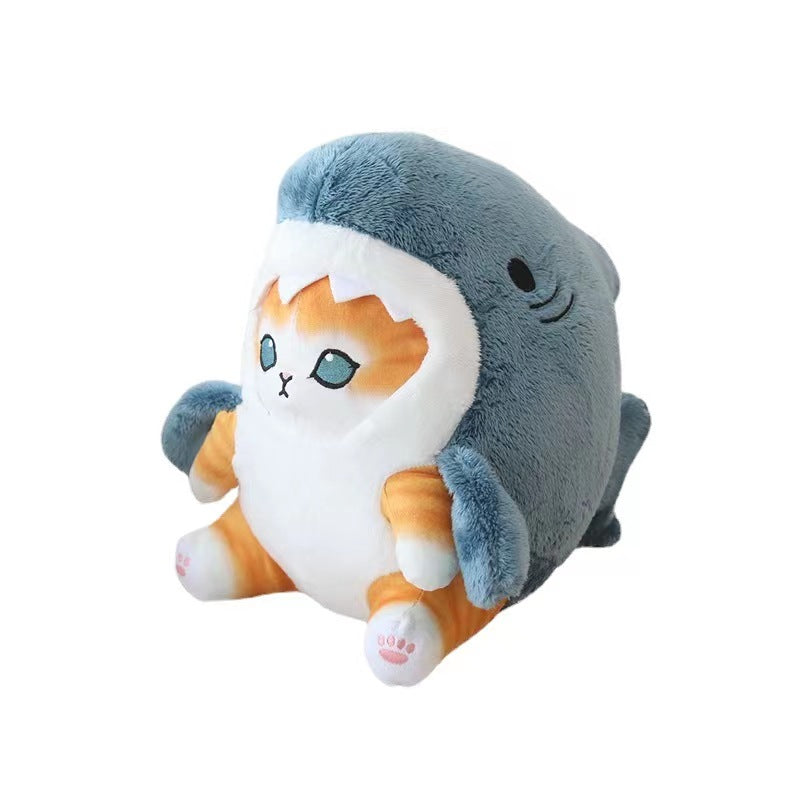 Plush Toys - Mofusand Cute Plush Grey Shark Orange Style