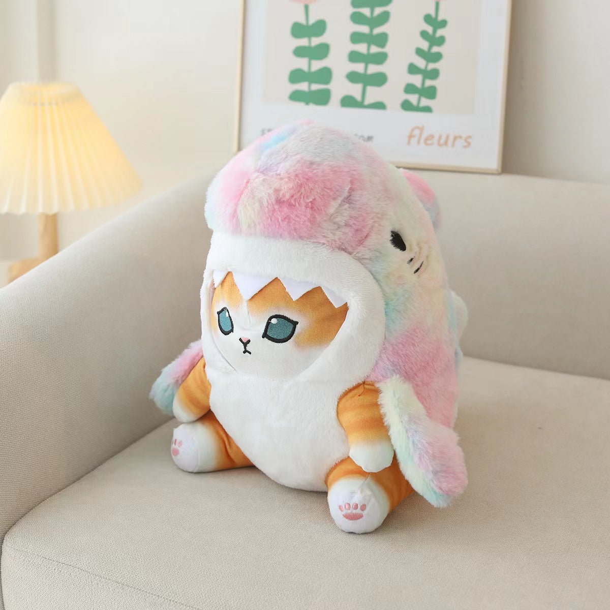Plush Toys - Mofusand Cute Plush Gradient Shark Orange Style