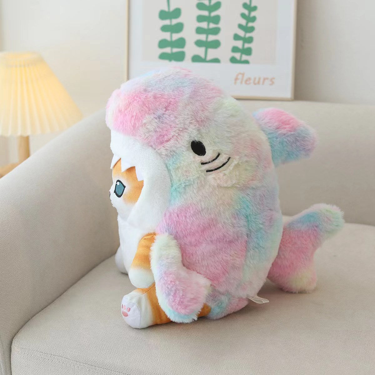 Plush Toys - Mofusand Cute Plush Gradient Shark Orange Style