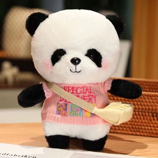 Cartoon Dressing Panda Cute Plush Toy