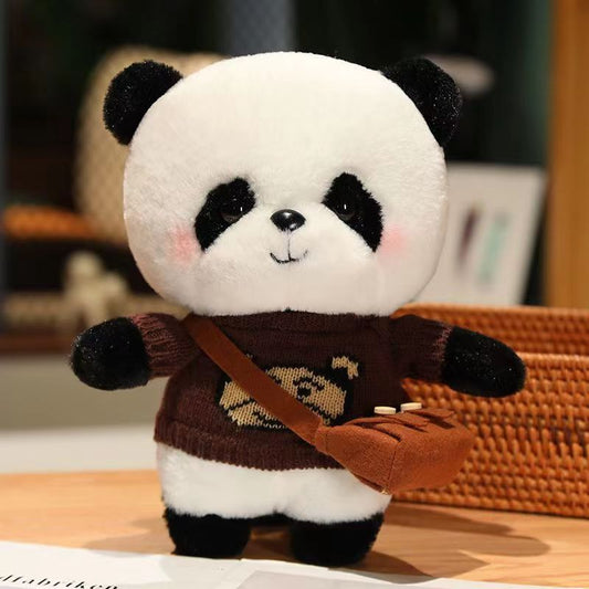 Cartoon Dressing Panda Cute Plush Toy