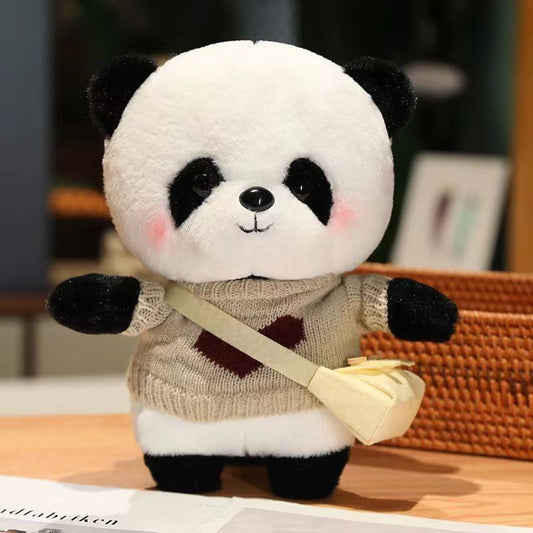 Cartoon Dressing Panda Cute Plush Toy