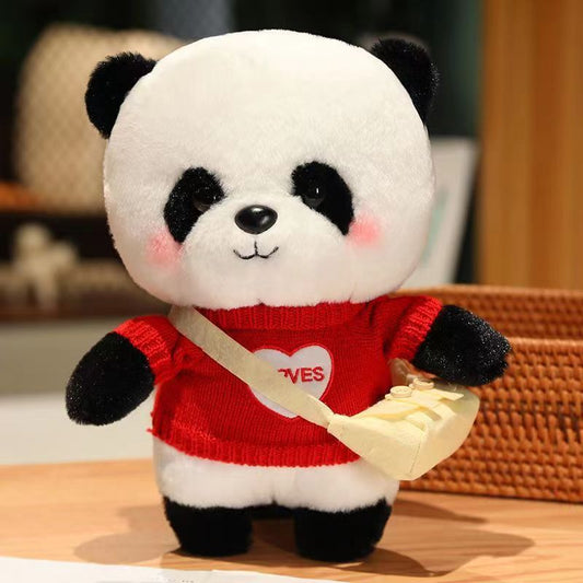 Cartoon Dressing Panda Cute Plush Toy