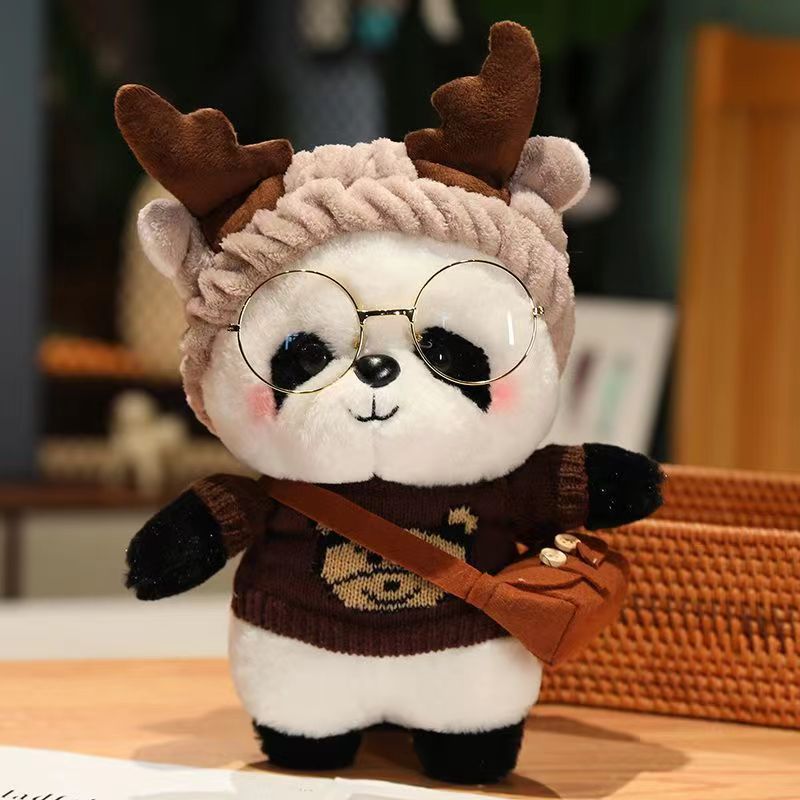 Cartoon Dressing Panda Cute Plush Toy
