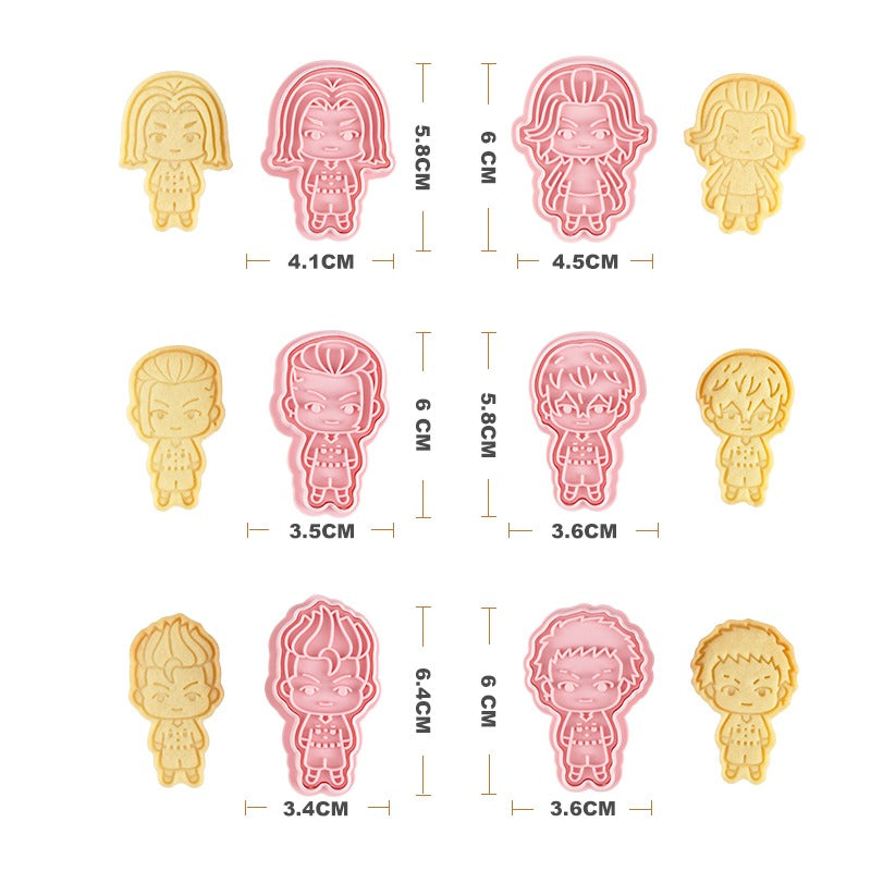 Tokyo Revengers 6 Pcs Cookie Cutters Set