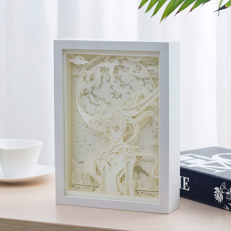 Lámparas de corte de papel rectangulares Sailormoon