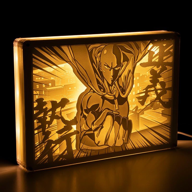 One Punch Man Paper-Cut Lamps Varios diseños