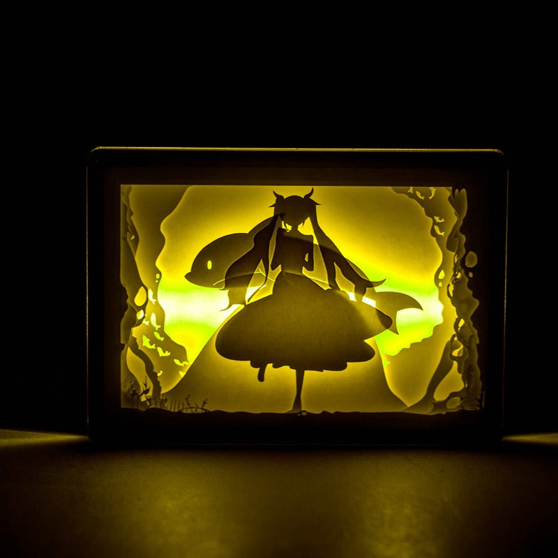 Lámparas de corte de papel rectangulares Sailormoon