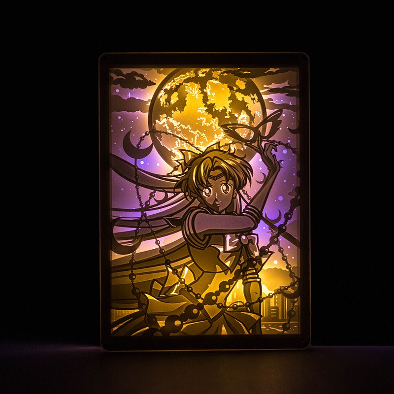 Lámparas de corte de papel rectangulares Sailormoon