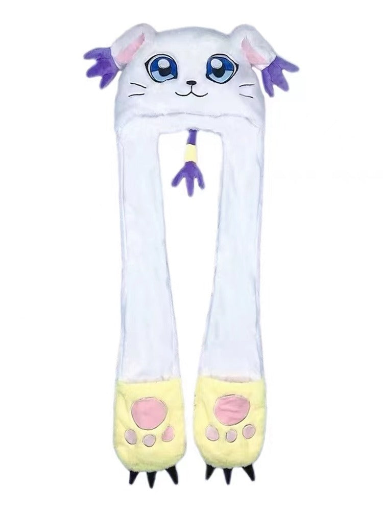 テイルモン ガトモン ふわふわ防寒帽子