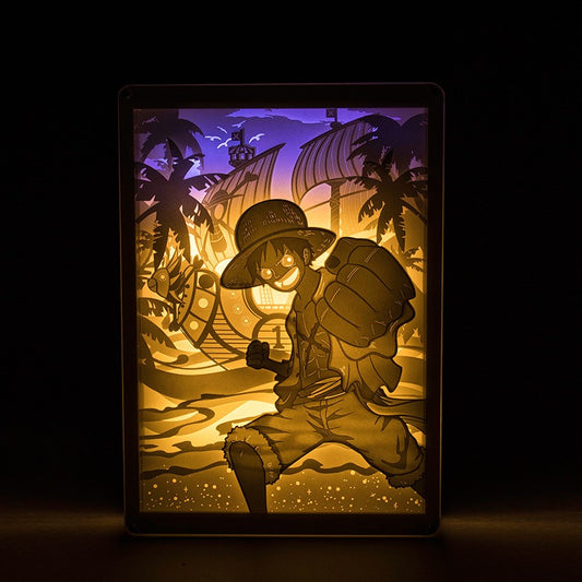 One Piece Rectangular Paper-Cut Lamps Series 2