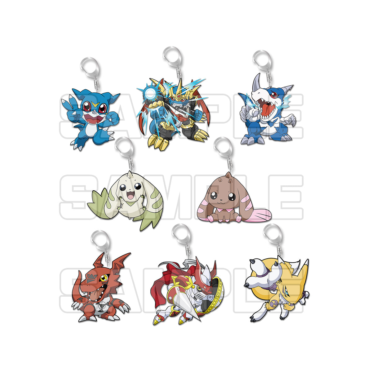 Digimon Chibi Charms Acrylic Keychain Set 2