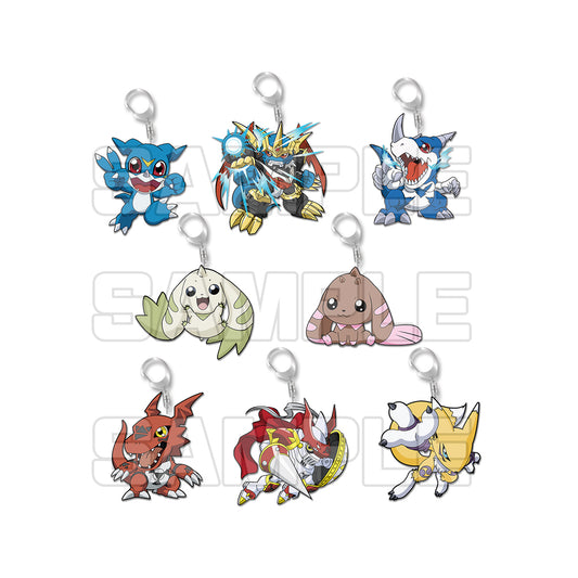 Juego de llaveros acrílicos Digimon Chibi Charms 2
