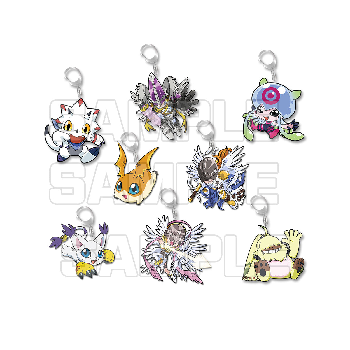 Digimon Chibi Charms Acrylic Keychain Set 4