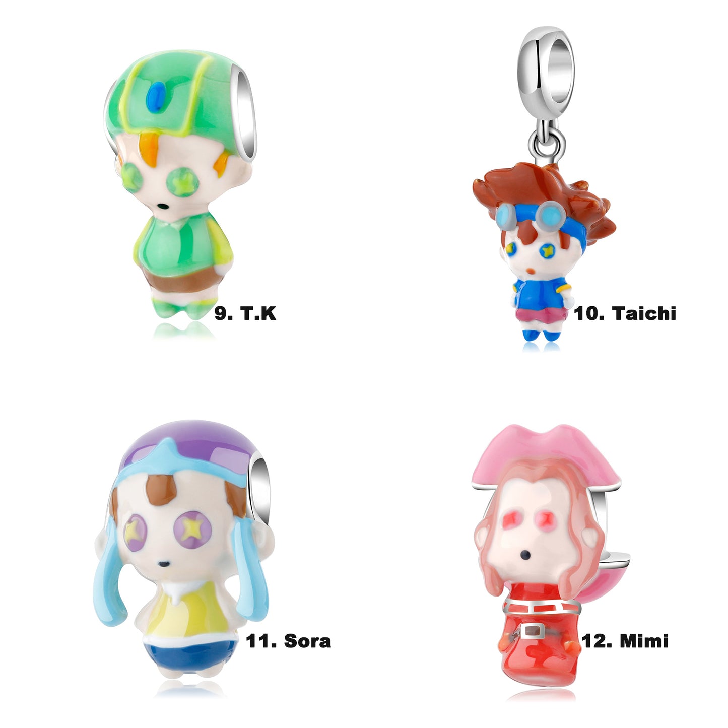 Digimon Adventure 925 Silver Charms & Bracelet