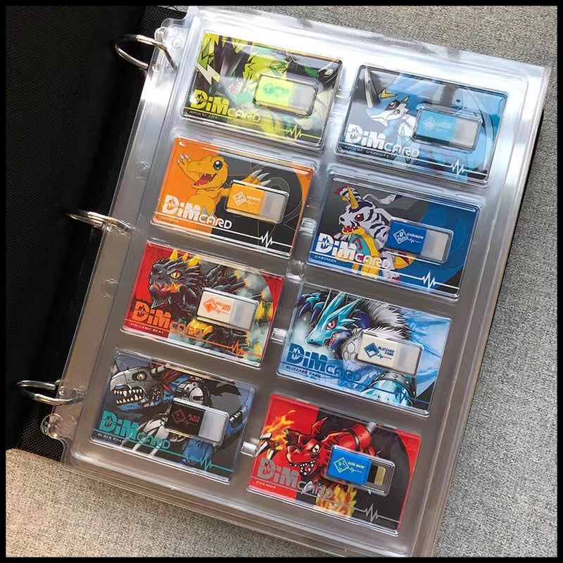 Carpeta de cuero para almacenamiento de tarjetas Premium Dim