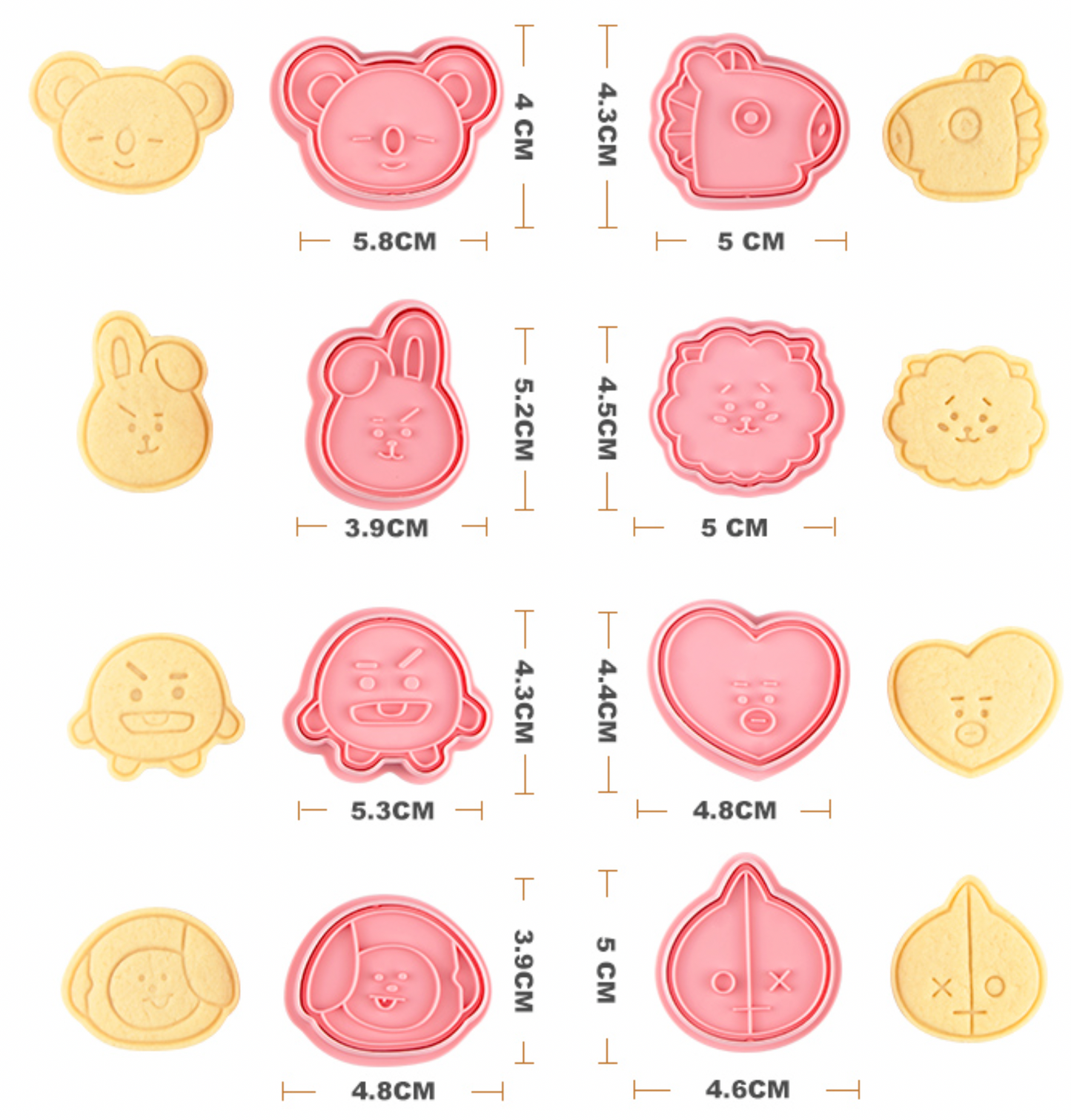 LINE Friends BT21 クッキー型セット