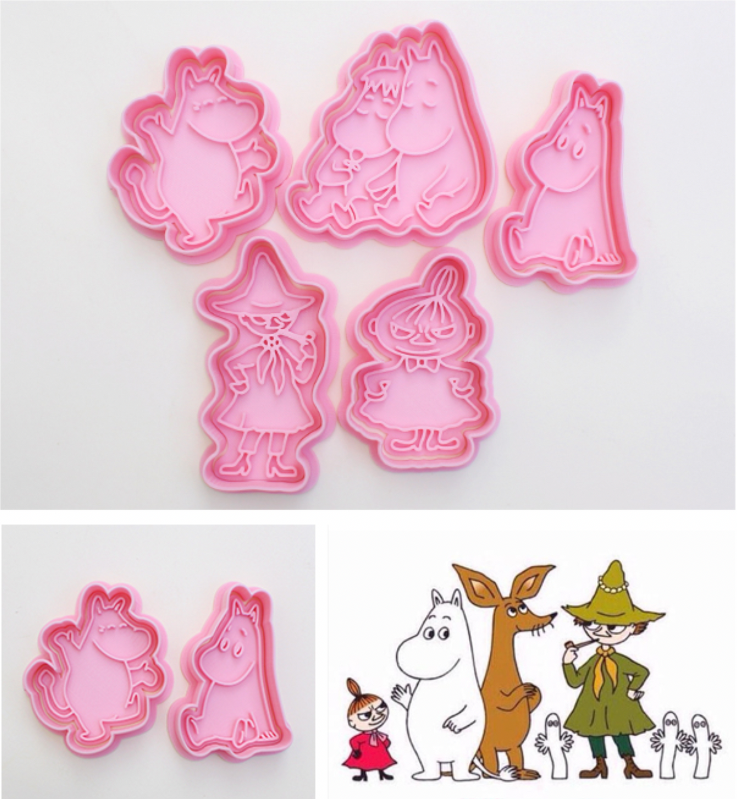 Juego de 5 cortadores de galletas Moomins