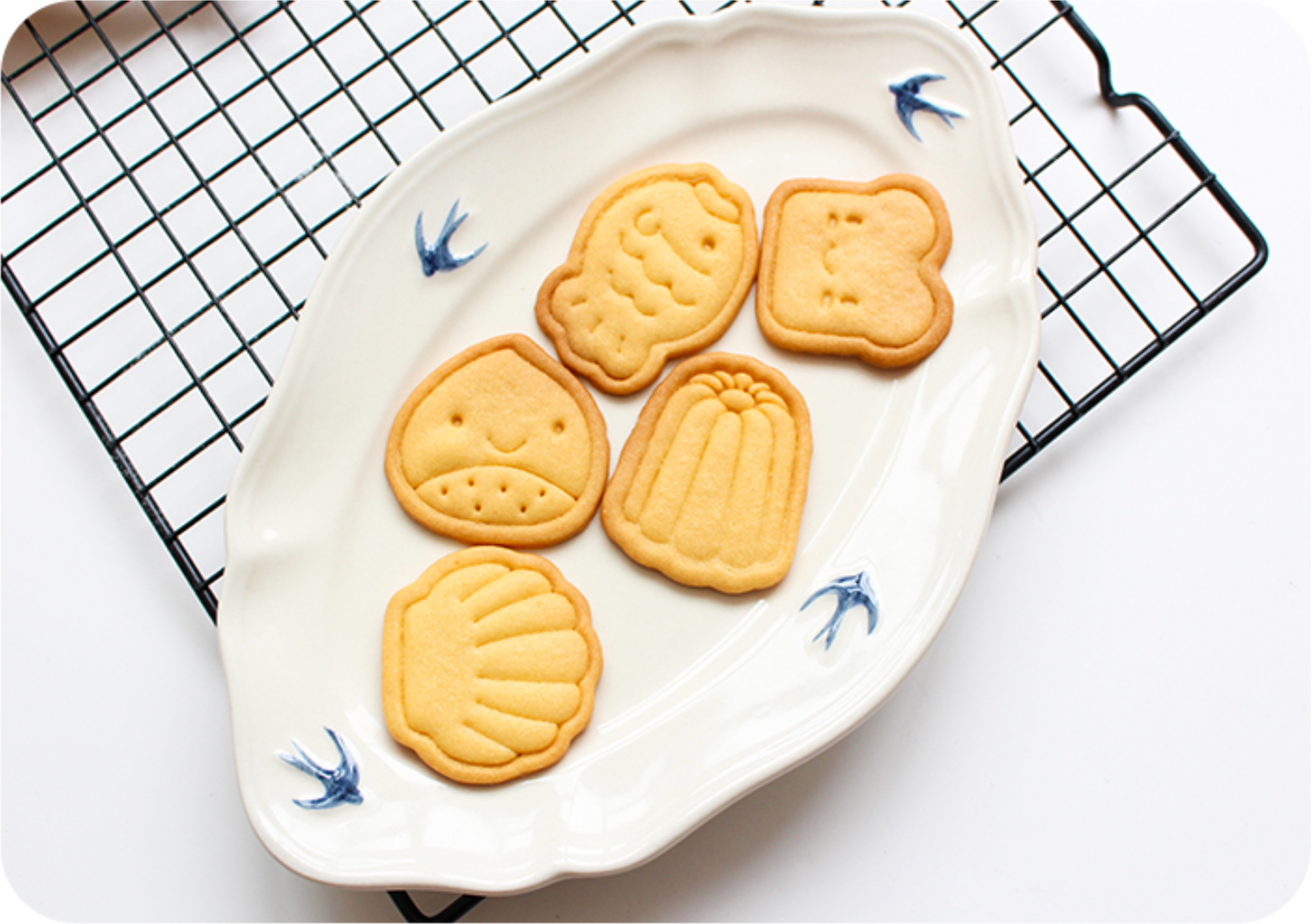 Cute Food Snacks 5 Pcs Cookie Cutter Set
