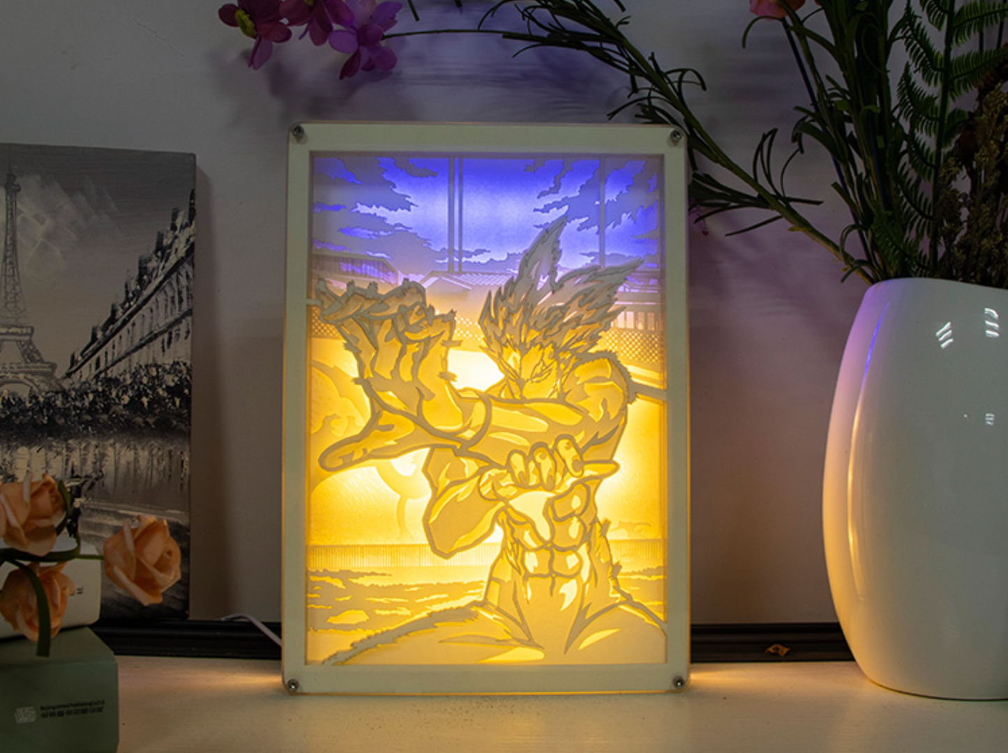 One Punch Man Paper-Cut Lamps Varios diseños