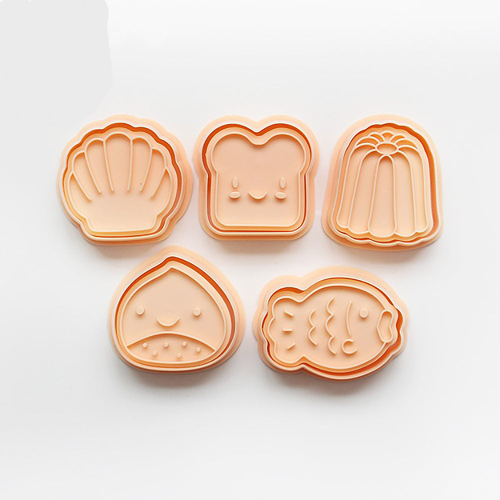 Cute Food Snacks 5 Pcs Cookie Cutter Set