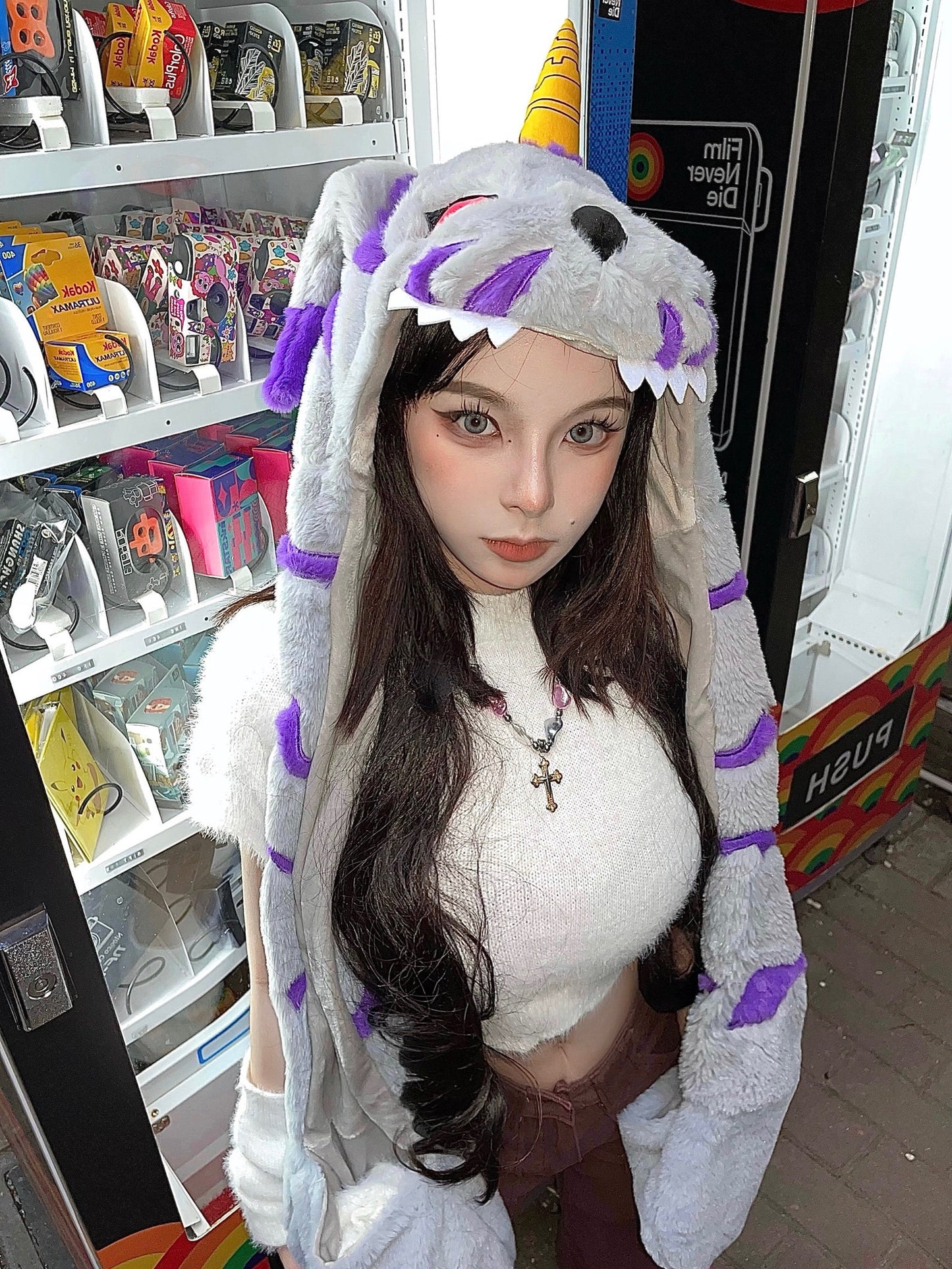 Gorro de invierno esponjoso Gabumon