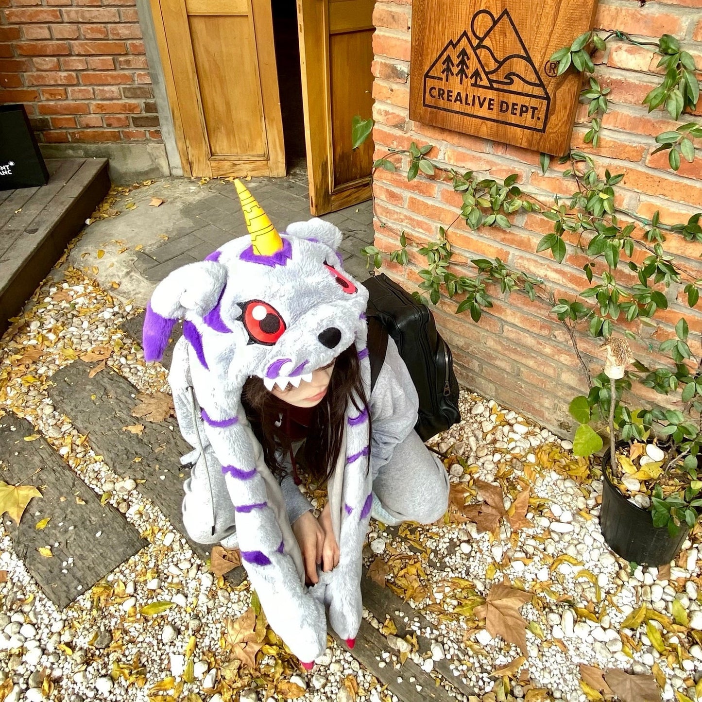 Gorro de invierno esponjoso Gabumon
