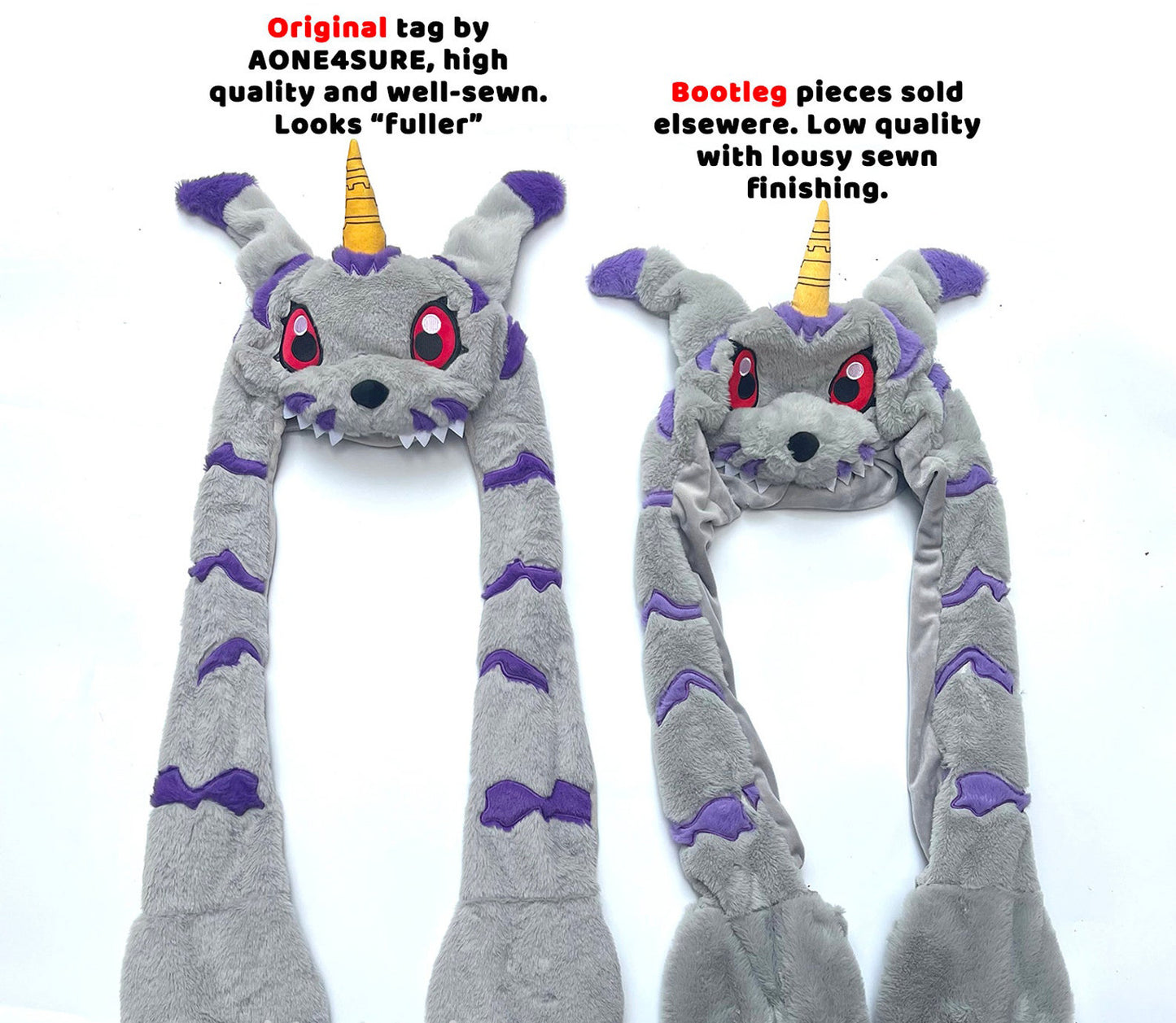 Gorro de invierno esponjoso Gabumon