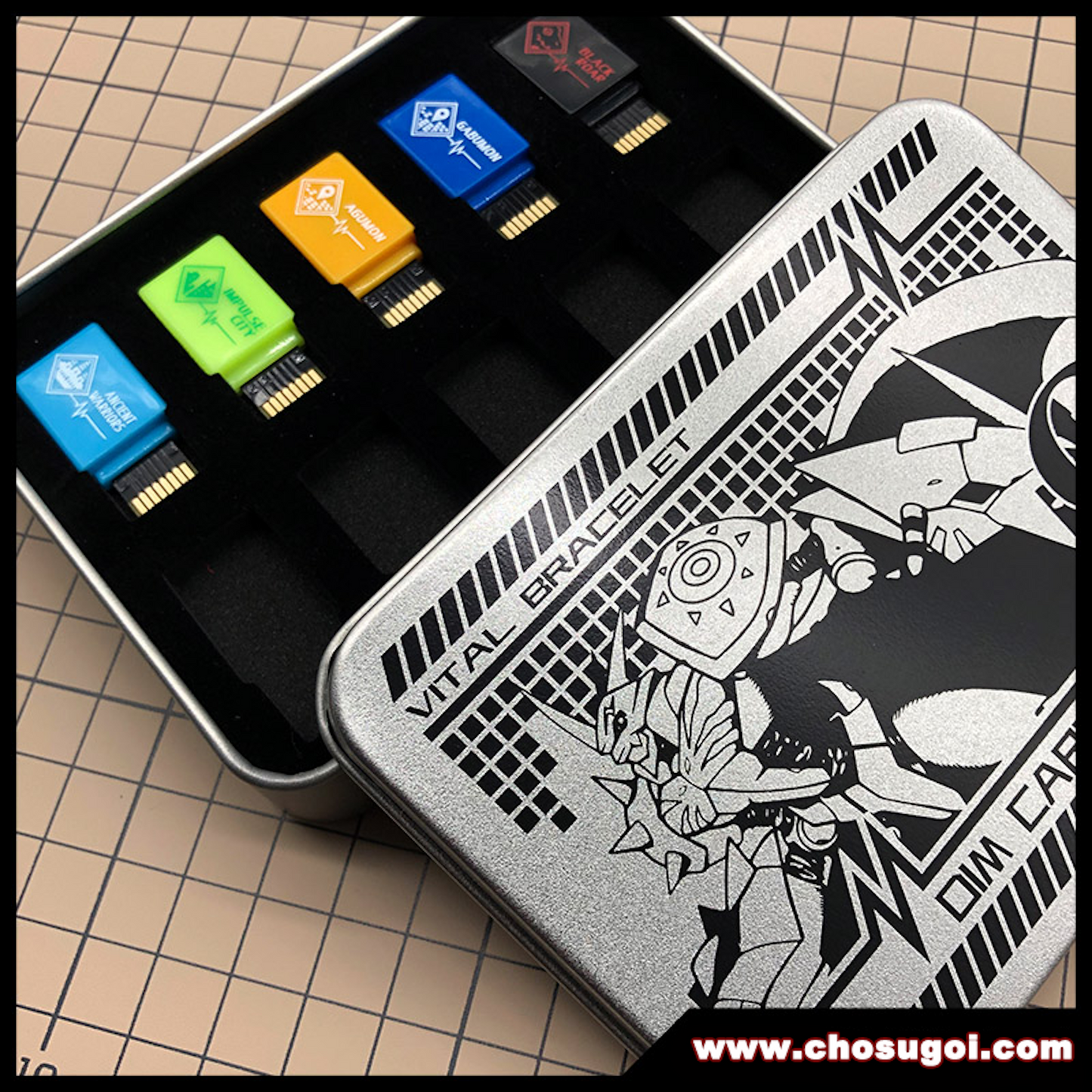Estuche de almacenamiento de metal Vital Bracelet Dim Cards