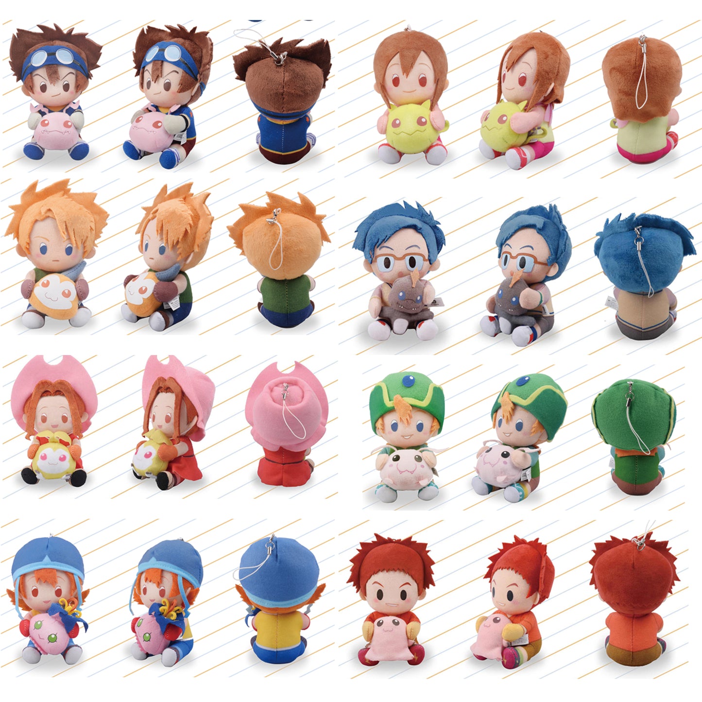 Digimon Adventures Plushie Tamers Blind Box Set