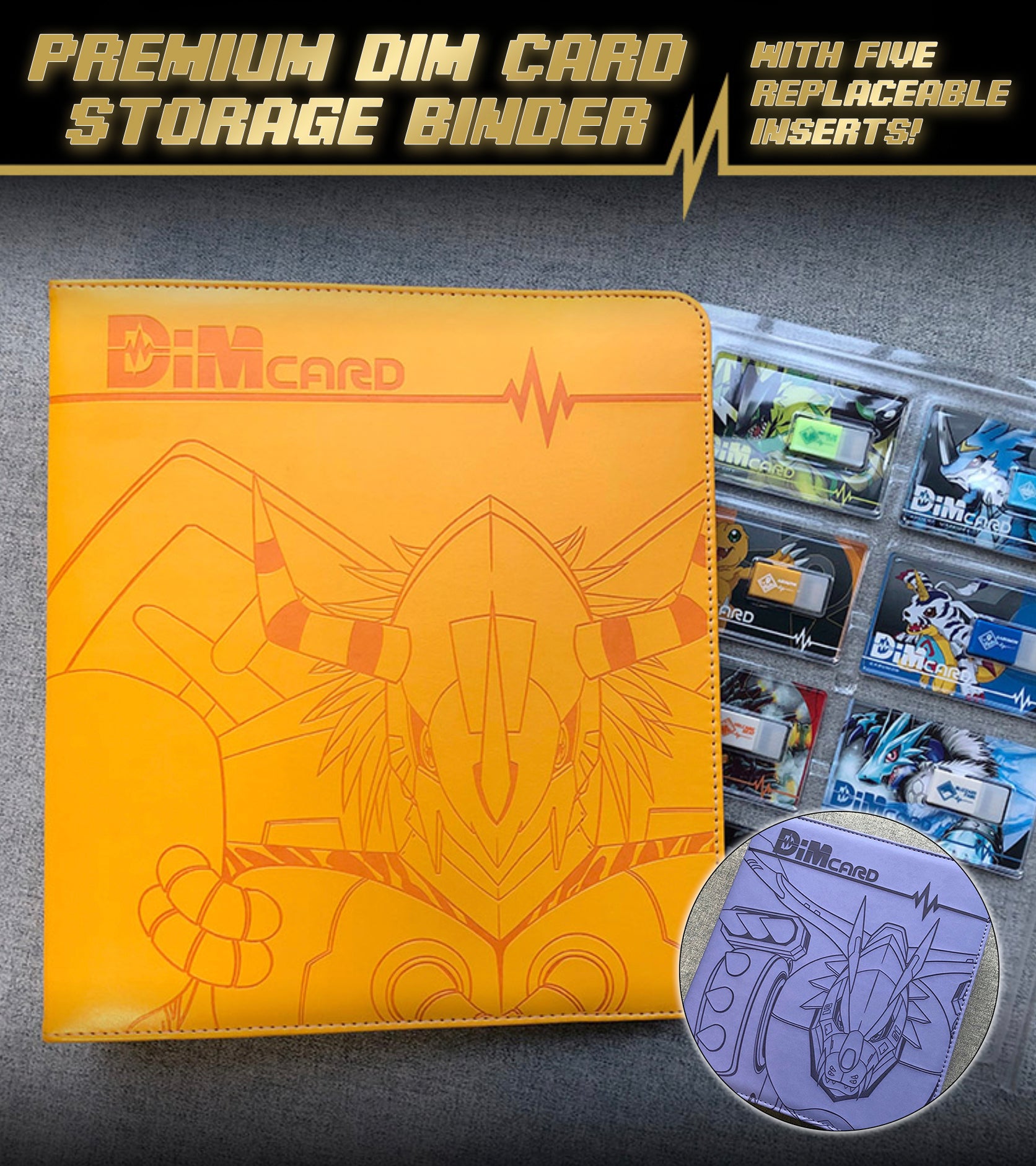 digimon card binder Premium Dim Card Storage Leather Binder – SASUGATOYS