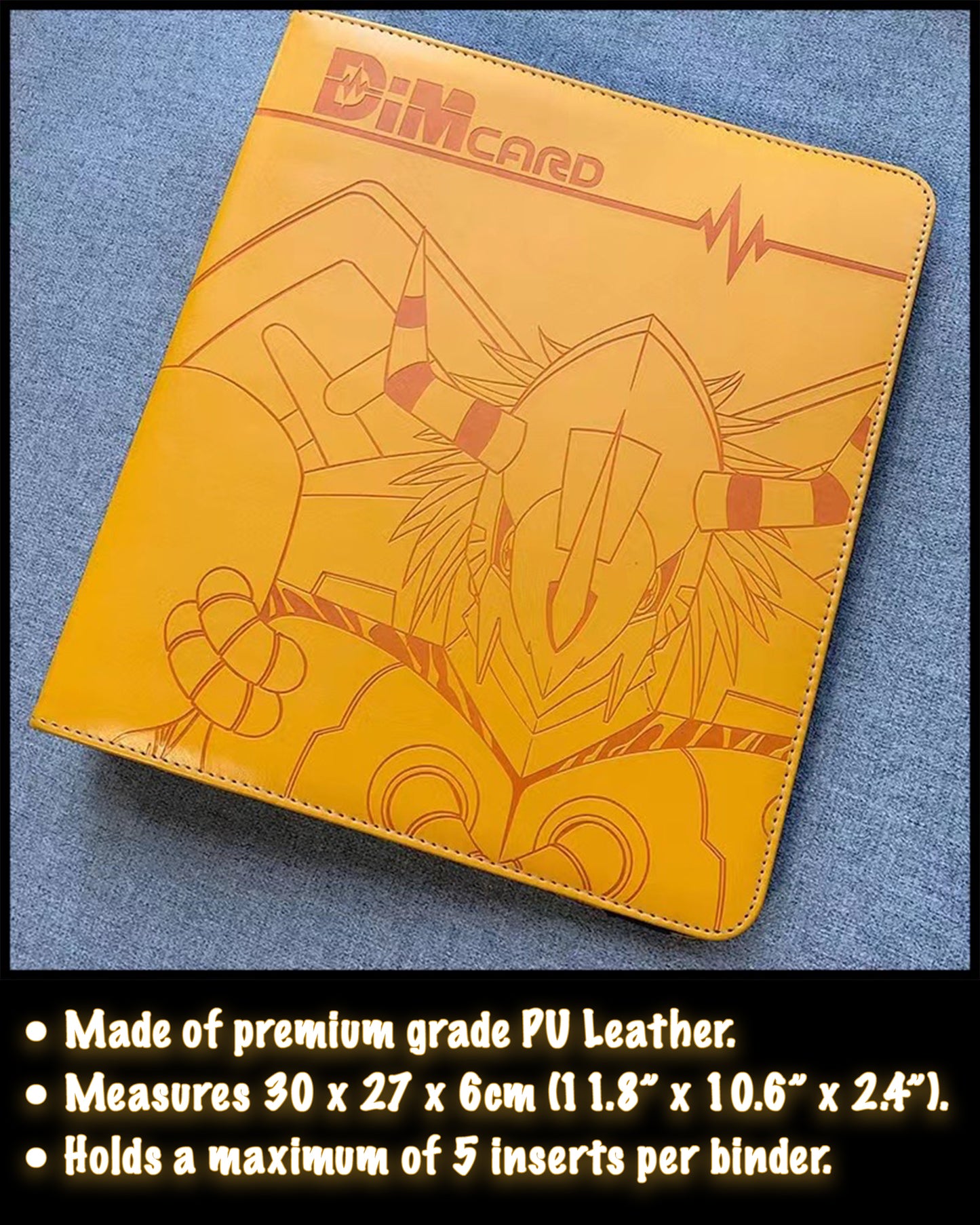 Carpeta de cuero para almacenamiento de tarjetas Premium Dim