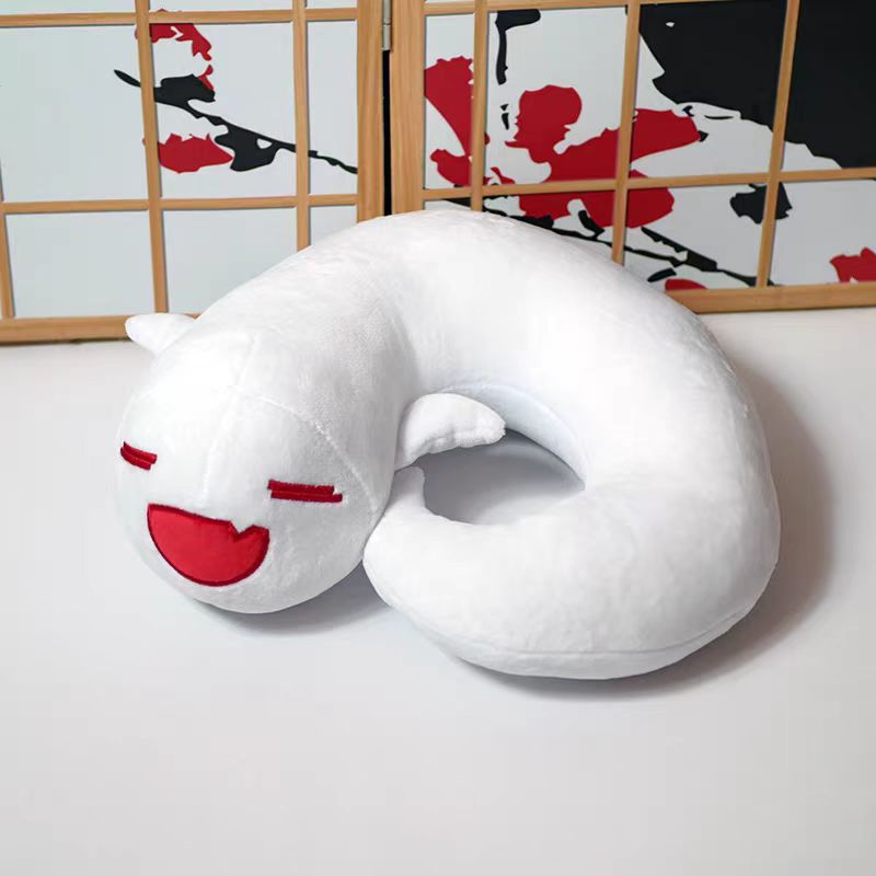 Genshin HuTao Cute Ghost Plush Neck Pillow Genshin Impact Toy