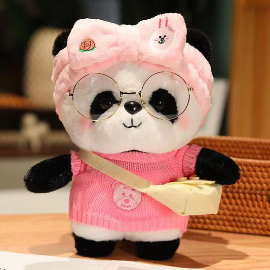 Cartoon Dressing Panda Cute Plush Toy