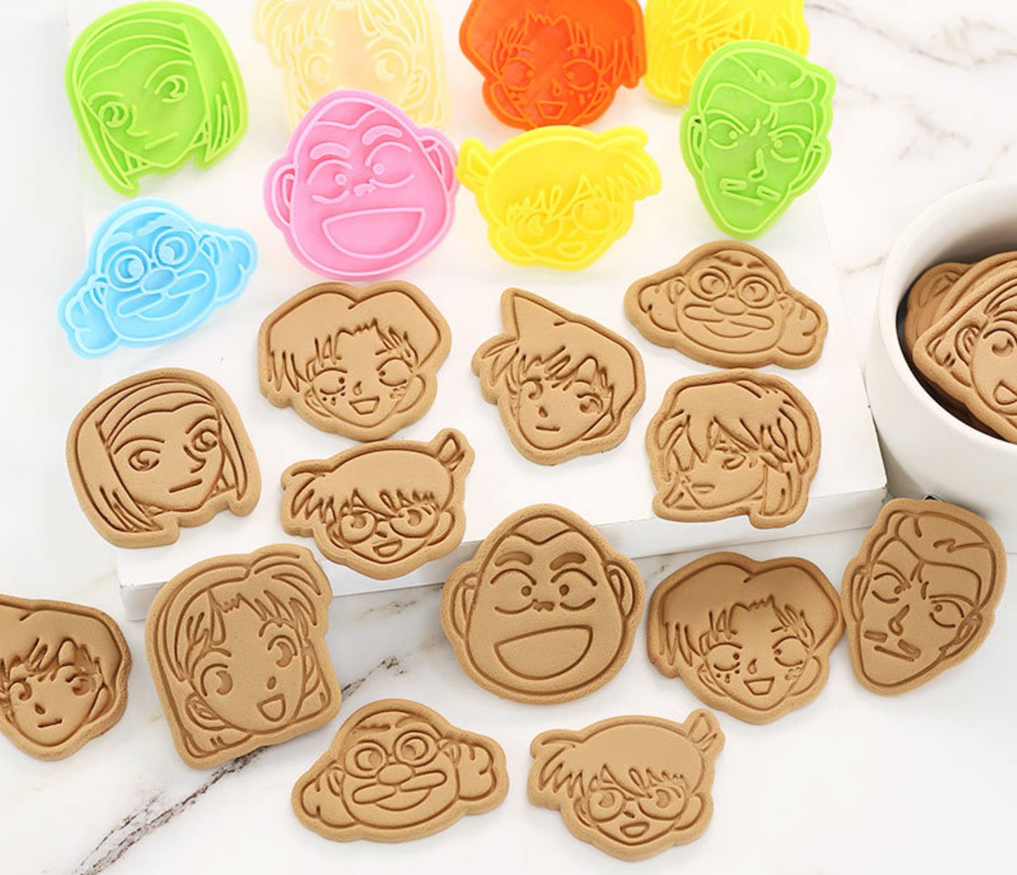 Juego de 9 cortadores de galletas de Detective Conan