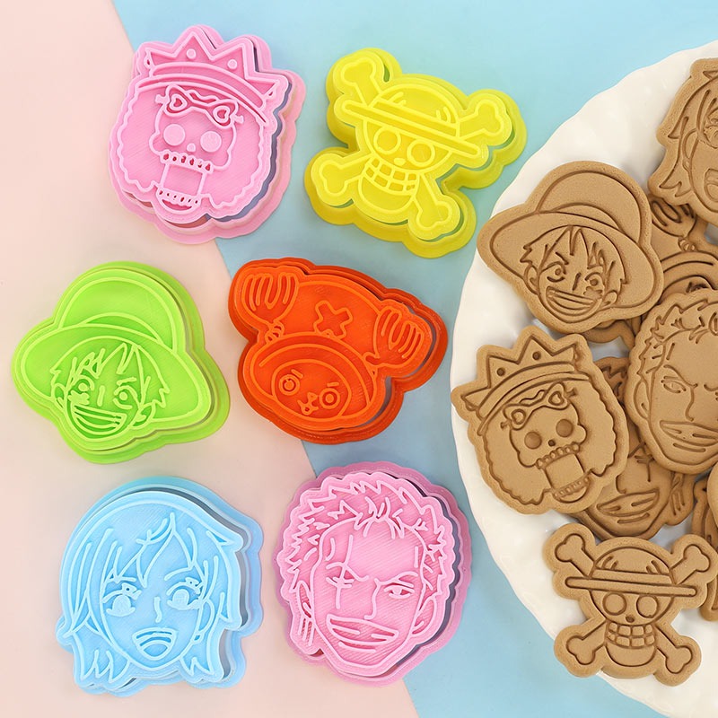 Amazon.com: 3D Anime Cookie Cutter Mold, 6 PCS Cookie Stamp and Cutter  Kitchen Tool Party Cookie Mold: Home & Kitchen