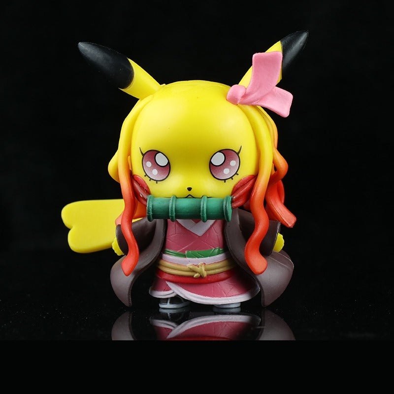Figuras de cosplay de Pikachu Demon Slayer
