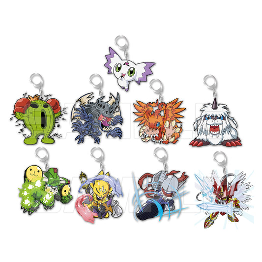Juego de llaveros acrílicos Digimon Chibi Charms 6