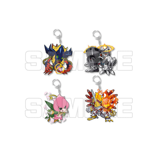 Juego de llaveros acrílicos Digimon Chibi Charms 5